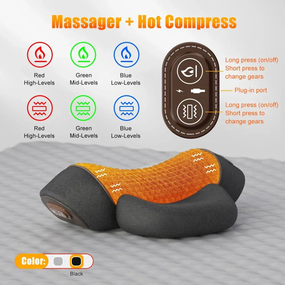 NeckRelief Pro — 3-in-1 Cervical Traction & Massage Pillow with Heat